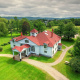 Haliburton House Museum from a drone.